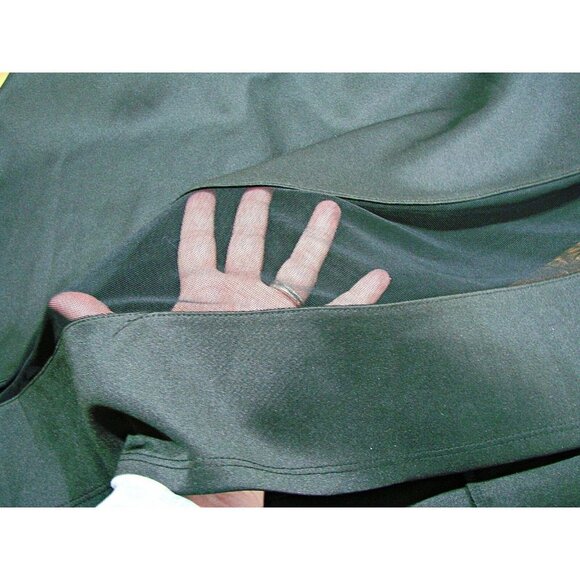 Brat Star Womens Black Elastic Waist Lace Strip Pull On Flare Satin Skirt Small - Picture 9 of 10